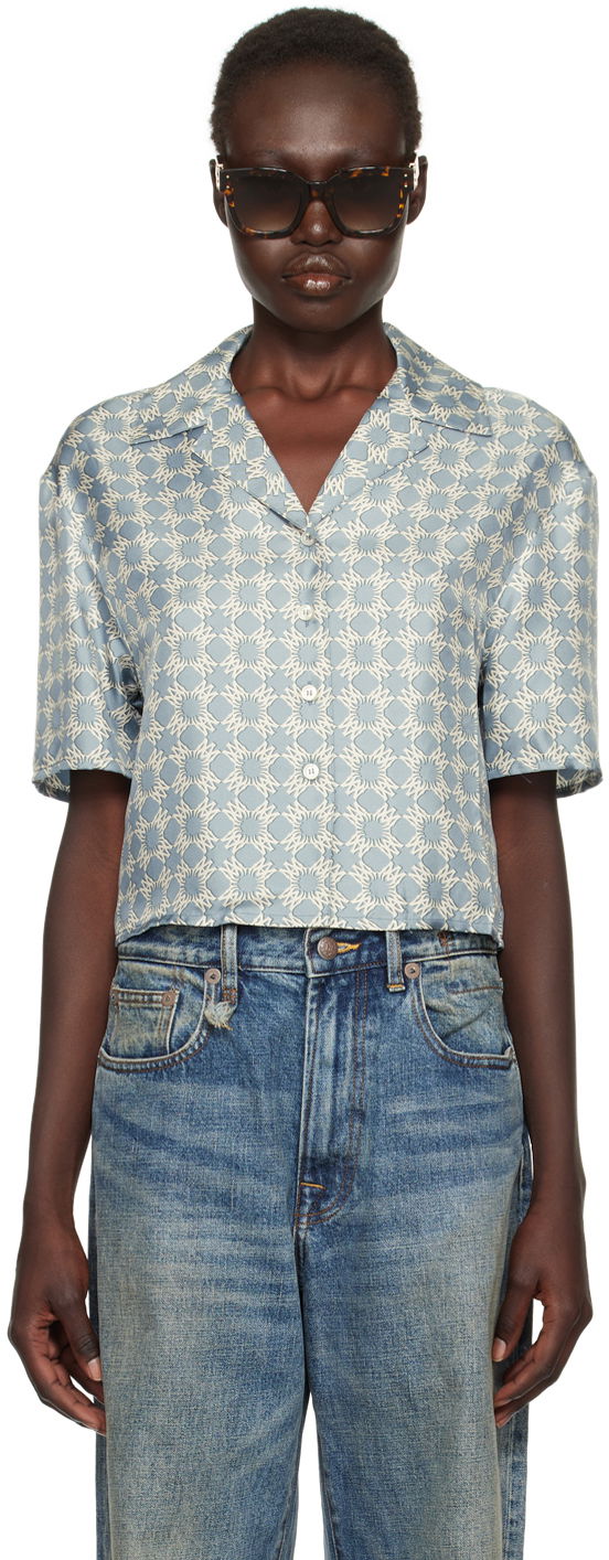 Сорочка AMIRI Quad Patterned Shirt Синій | AWSTCA1018