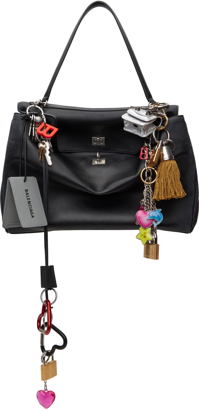 Сумочка Balenciaga Balenciaga Charms Rodeo Large Bag чорний | 789744 2AA7B