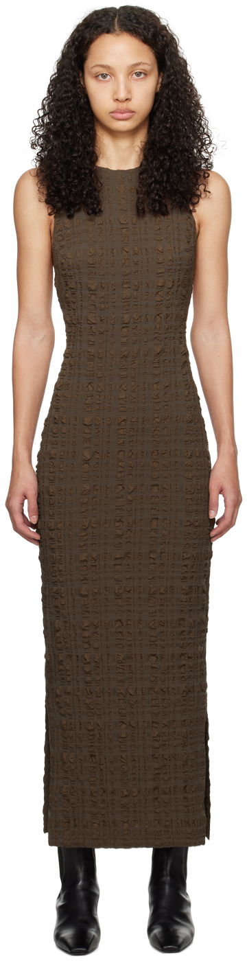 плаття Nanushka Sterre Midi Dress Коричневий | NW24RSDR03578
