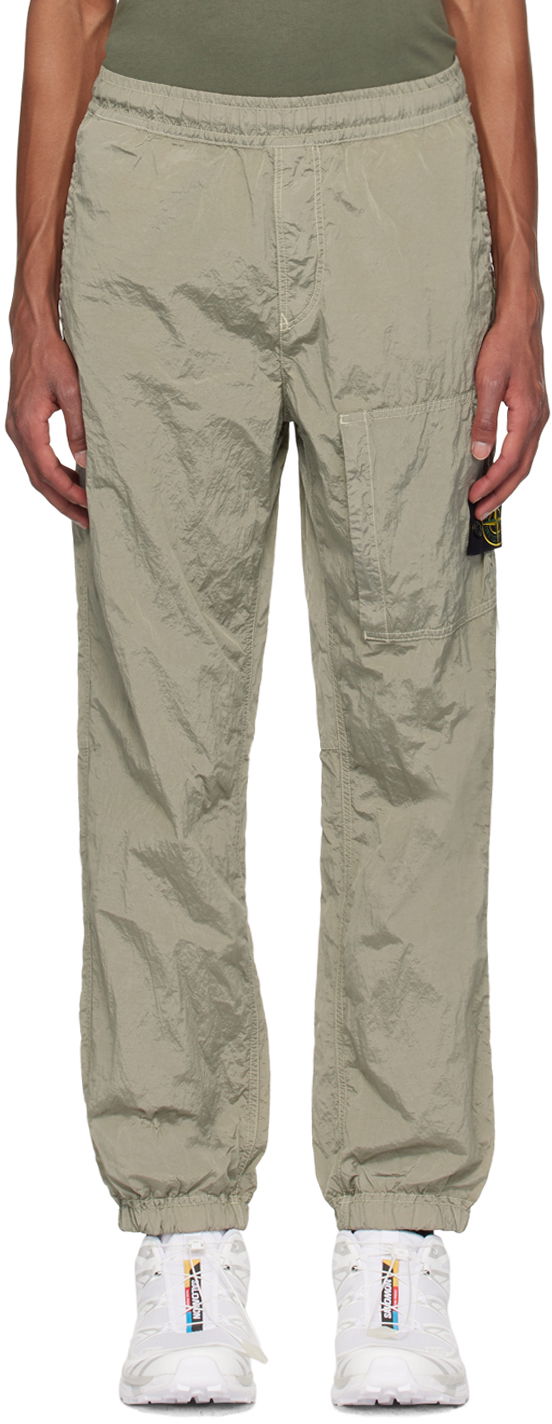 Спортивні штани Stone Island Khaki Nylon Metal Sweatpants Зелений | 811531019
