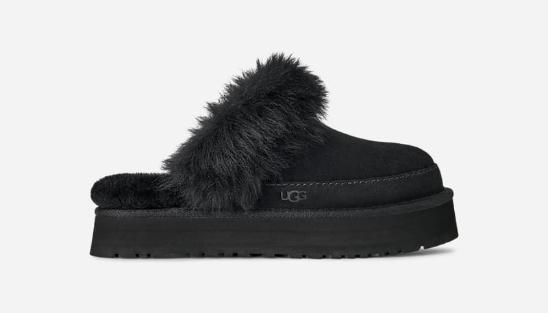 Кросівки та взуття UGG Disquette Chalet Slipper чорний | 1173930-BLK