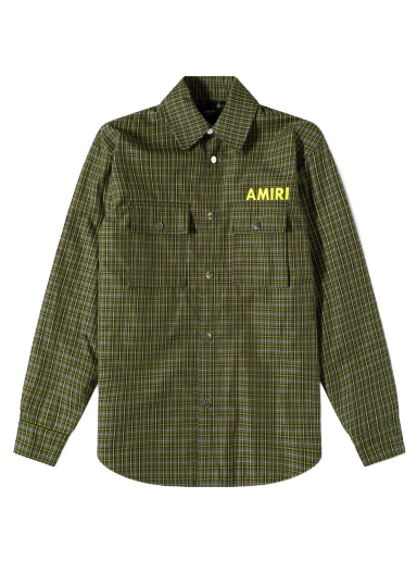 Сорочка AMIRI Logo Overshirt Зелений | PF22MOS007-785