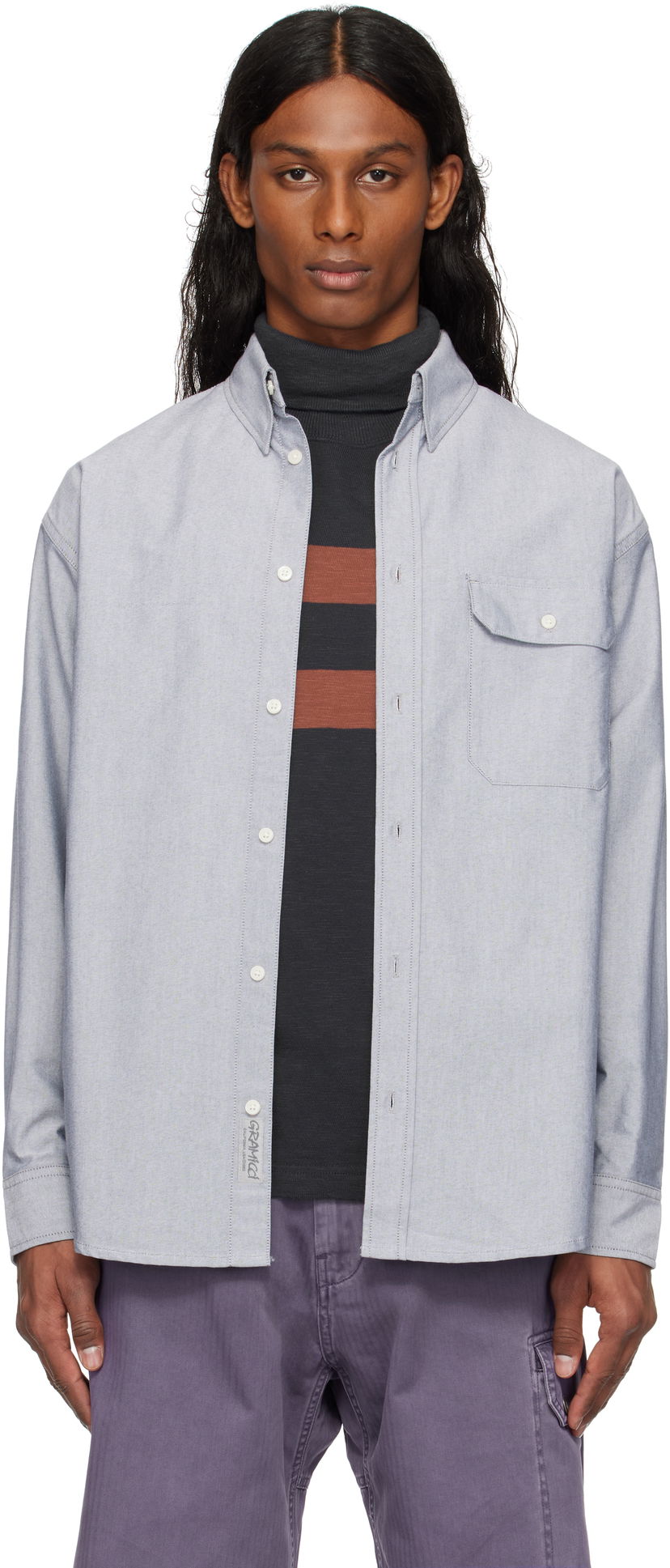 Сорочка GRAMICCI Gramicci Oxford Stance Shirt Синій | G5SM-J016