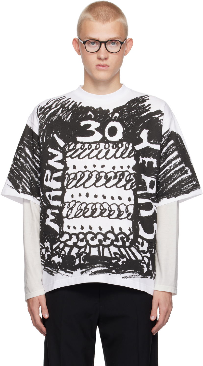 Футболка Marni White 30th Anniversary T-shirt білий | HUMU0223BP USCX14