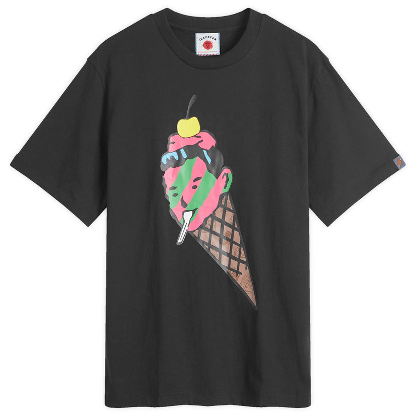 Футболка BBC IceCream ICECREAM Cone Man T-Shirt, Size Large чорний | IC24483-BLK