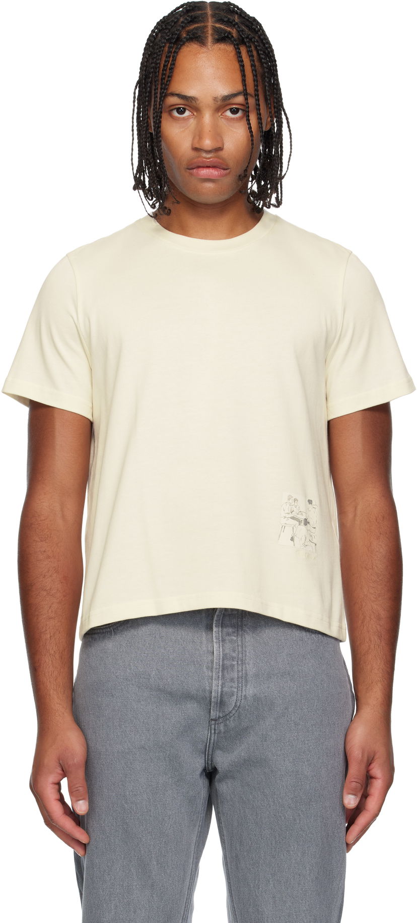 Футболка JW Anderson JW Anderson Mini Graphic T-shirt бежевий | JT0315-PG1510