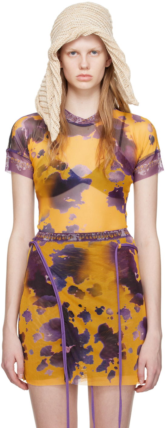 Футболка Ottolinger Ottolinger Exclusive Mesh Tie-Dye T-Shirt Жовтий | 100116