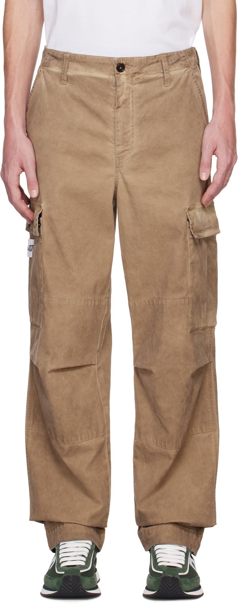 Штани карго Dolce & Gabbana Cargo Pants бежевий | GP03LTG8LG8