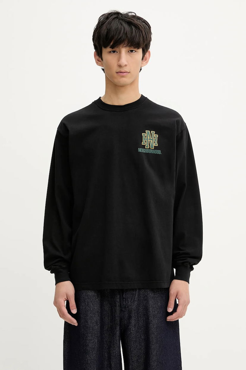 Футболка Neighborhood NEIGHBORHOOD NH Tee LS-8 Long Sleeve T-Shirt чорний | 251PCNH.LT08