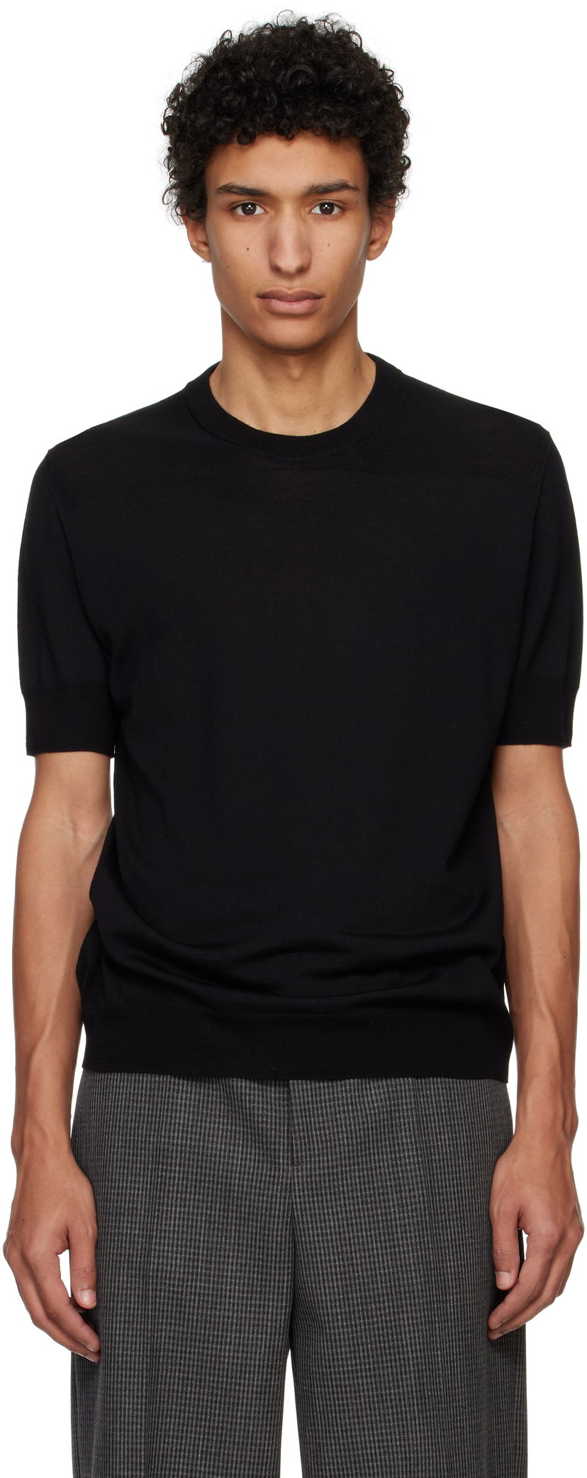 Футболка Jil Sander Jil Sander Virgin Wool T-Shirt чорний | J22GC0104_J14610
