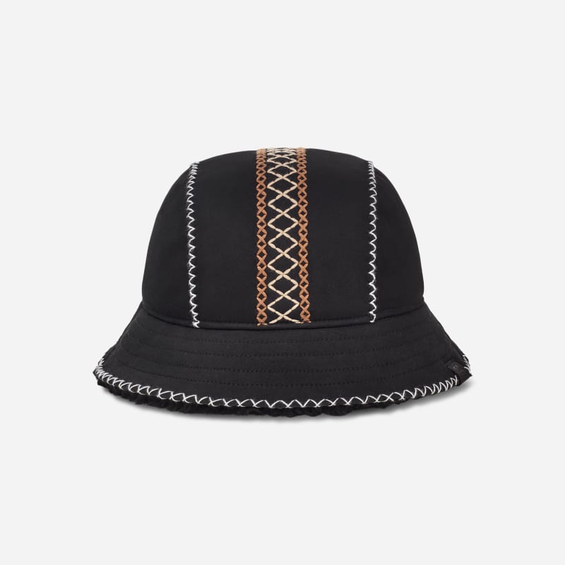 Капелюх UGG Embroidered Bucket Hat чорний | 100908-BLK