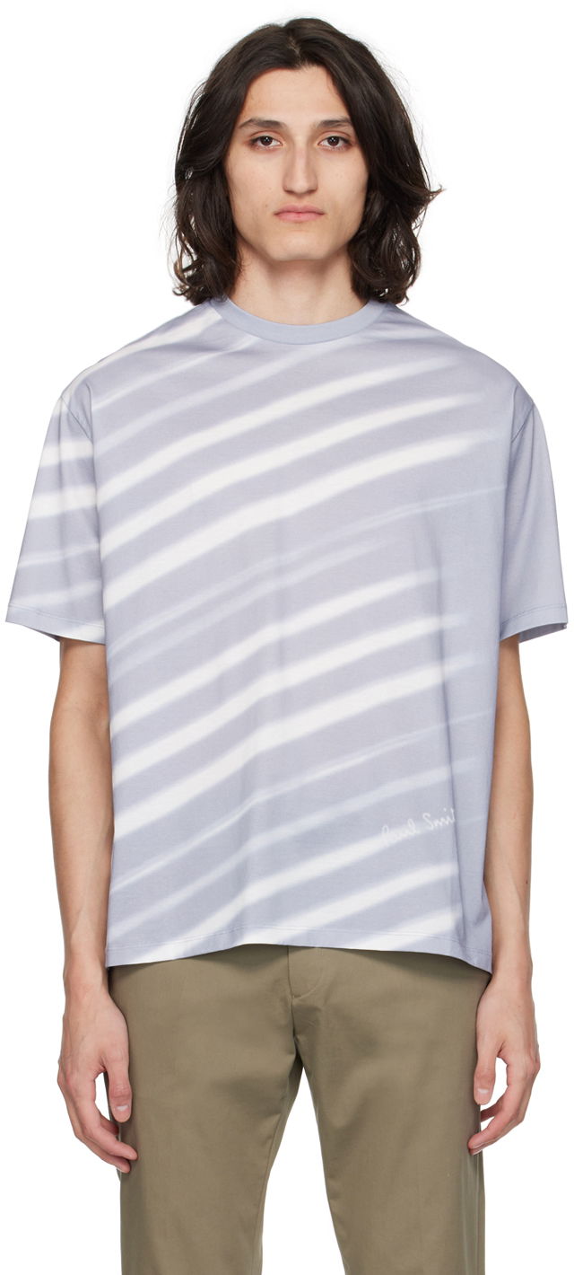 Футболка Paul Smith Paul Smith Morning Light Stripe T-Shirt Сірий | M1R-110Y-MP4287-40