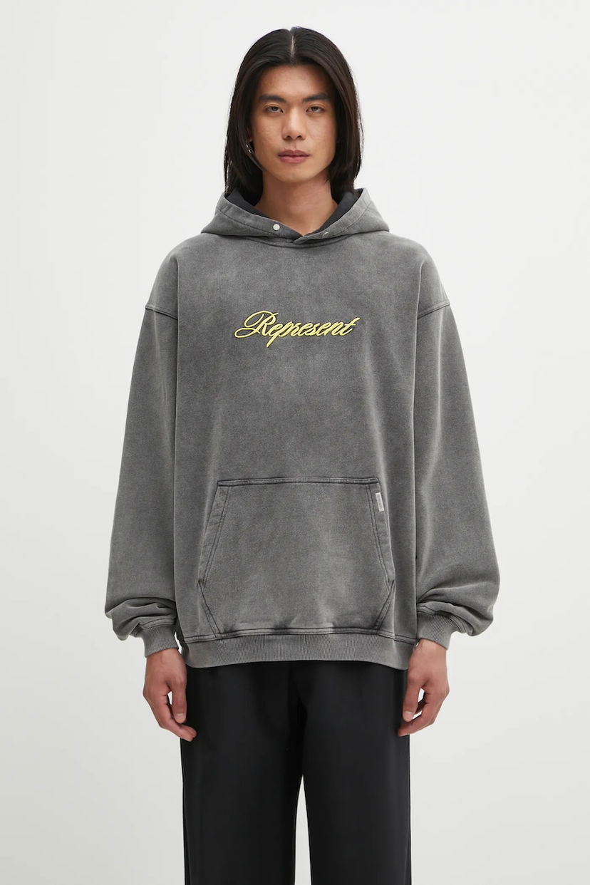 Світшоти Represent Clo Represent Script Logo Hoodie Сірий | MLM100028