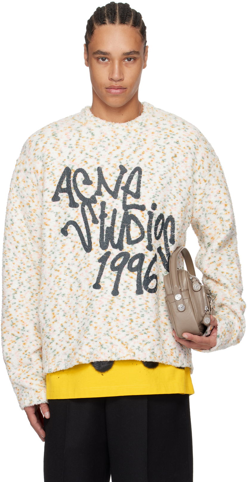Cветр Acne Studios Acne Studios Printed Logo Knit Sweater Різнокольоровий | B60360-