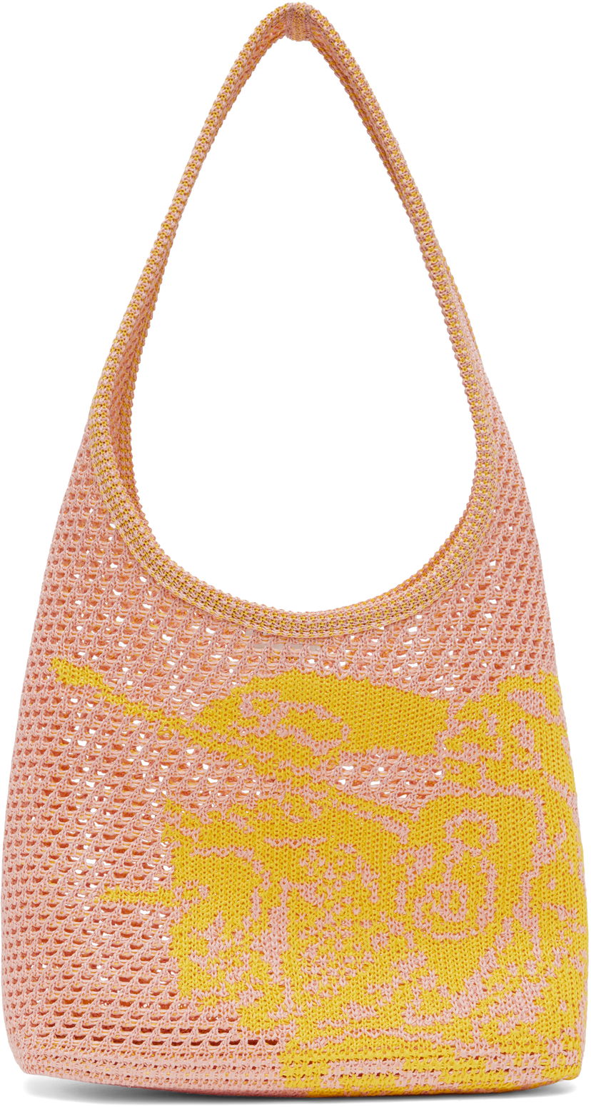 сумка-тоут Burberry Burberry Small EKD Crochet Tote Рожевий | 8106533