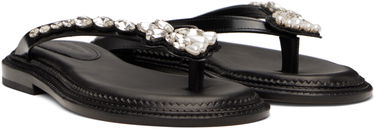 Кросівки та взуття Simone Rocha Simone Rocha Embellished Flower Flip-Flops чорний | SLD54B 0740, 3