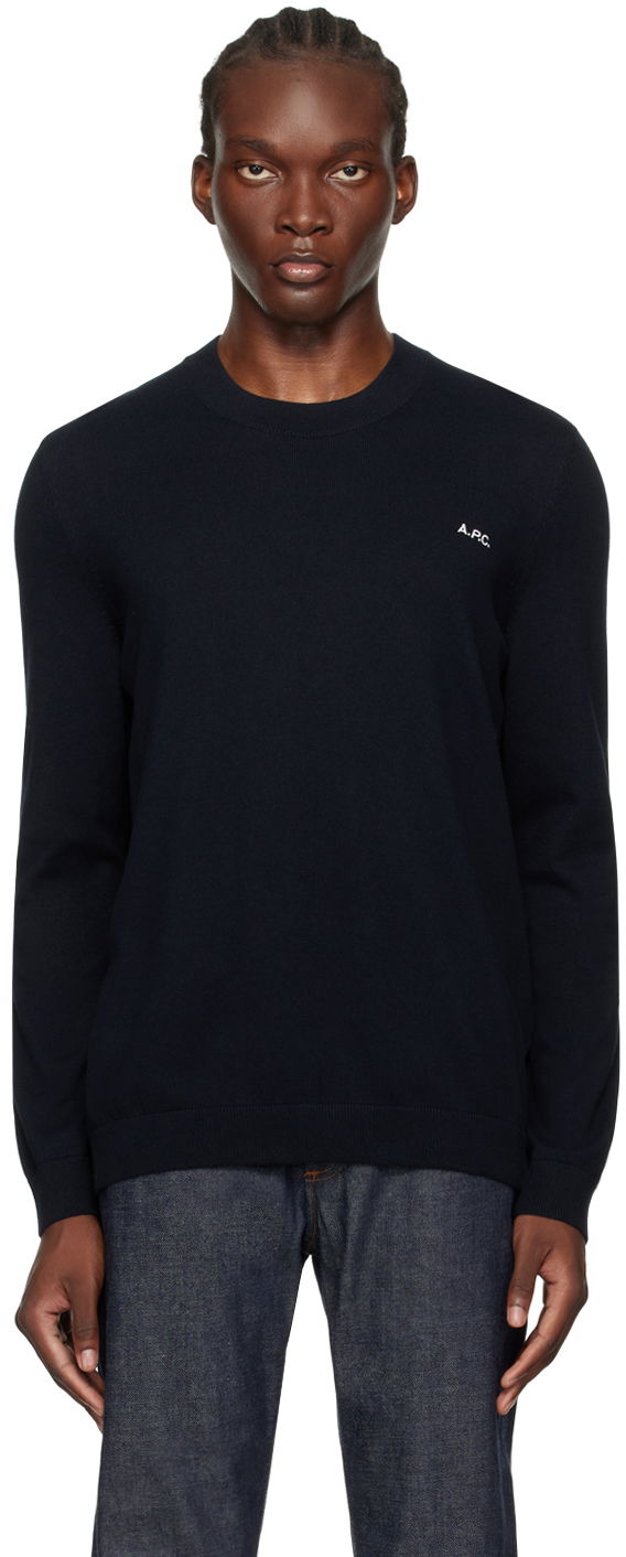 Cветр A.P.C. Navy Amir Sweater темно-синій | COGDK-H23357