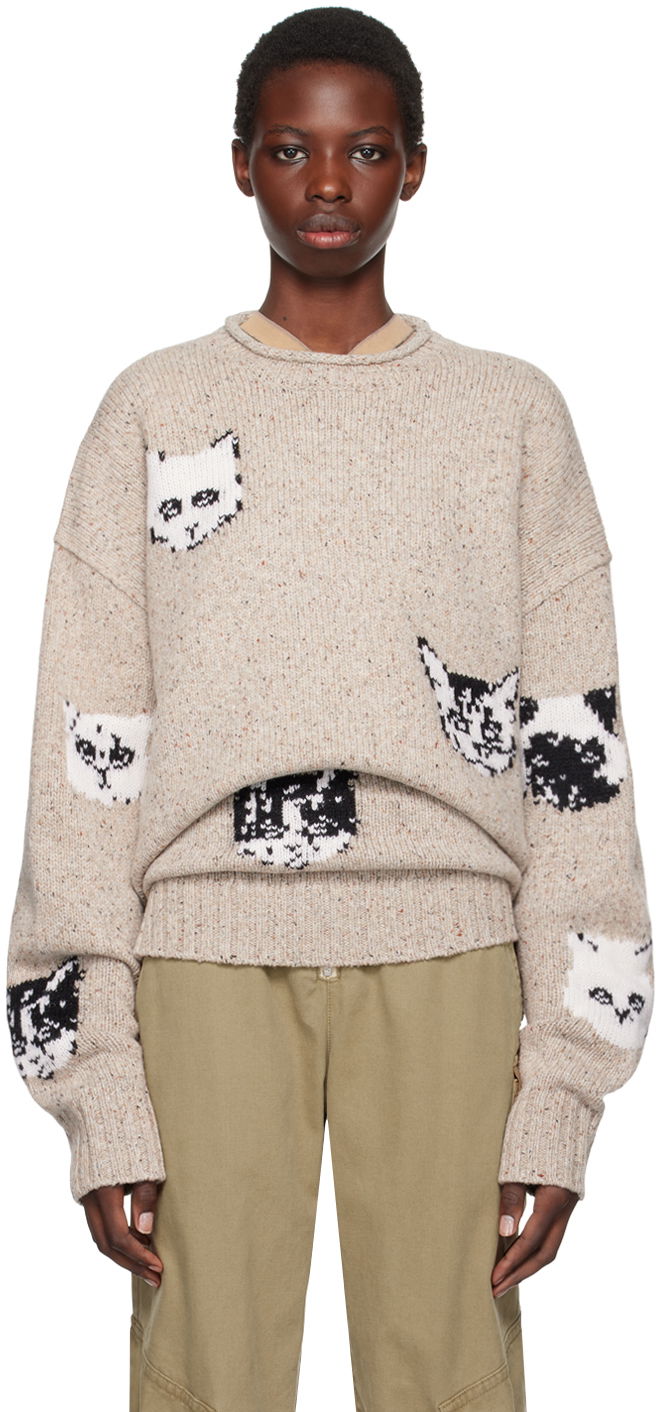 Cветр Acne Studios Pattern Sweater бежевий | C60096-