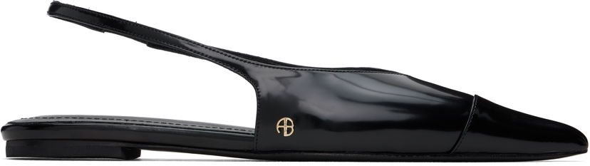 Кросівки та взуття Anine Bing Elena Slingback Ballerina Flats чорний | A-14-10263-050