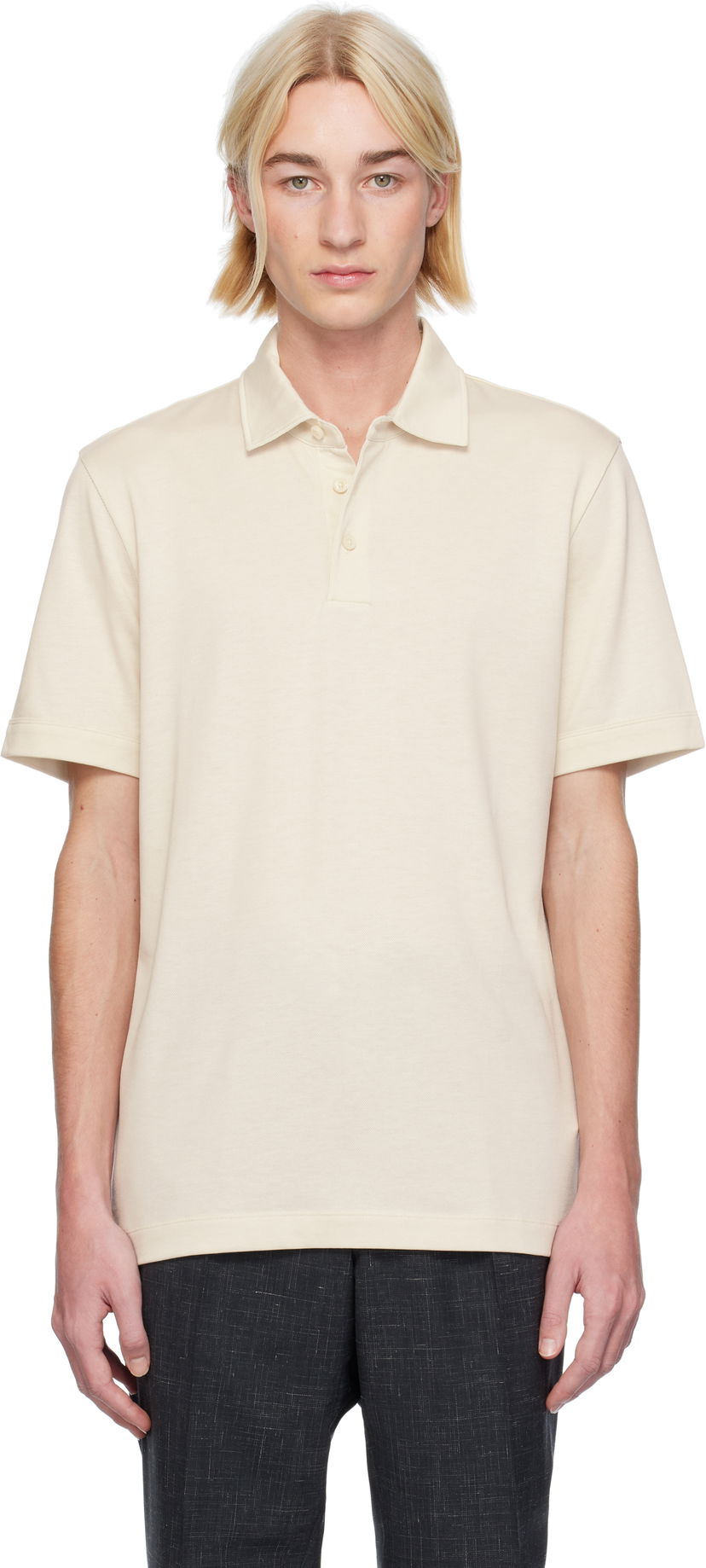 Сорочка поло BOSS Three-Button Polo Shirt білий | 50521106