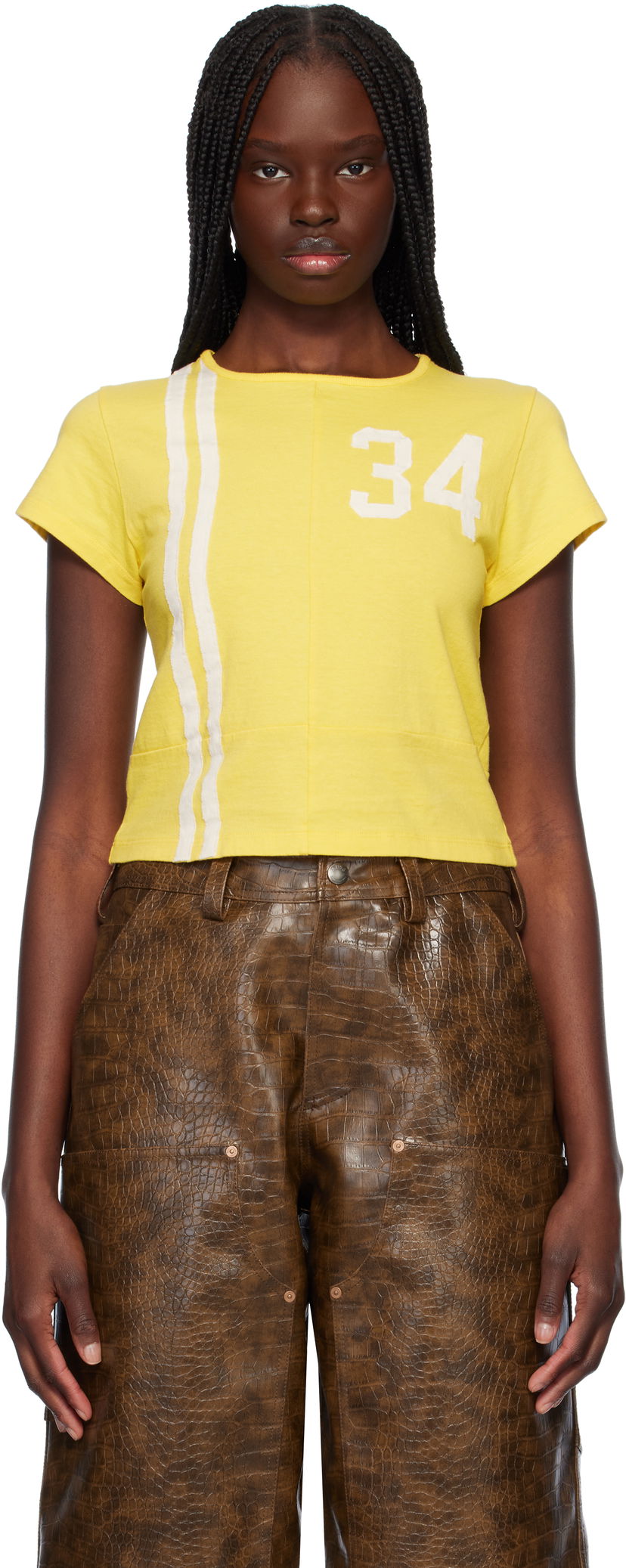 Футболка Ambush AMBUSH Paneled Fitted T-Shirt Жовтий | 12115399