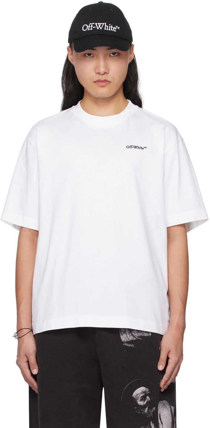 Футболка Off-White White Tattoo Arrow Skate T-Shirt білий | OMAA120S24JER0010110