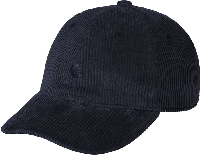 Кепка Carhartt WIP Corduroy Baseball Cap with Embroidered Logo темно-синій | I026890