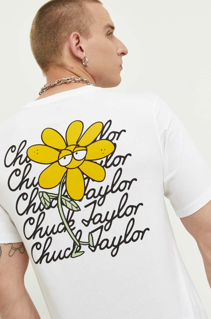 Футболка Converse Standard Fit Script Star Seasonal Grow Together Theme 1 Tee білий | 10025433.A01, 0