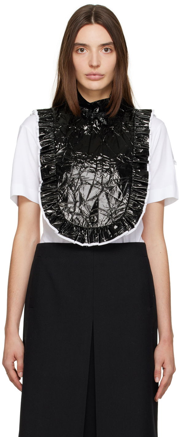 Футболки i безрукавка SHUSHU/TONG SHUSHU/TONG Ruffled Pintuck Bib Top чорний | AW22TO10 PPU221