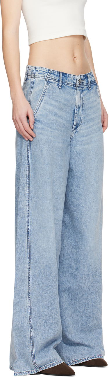 Джинси rag & bone Rag & Bone Featherweight Wide-Leg Sofie Jeans Синій | WDD24H3003FWAN, 1