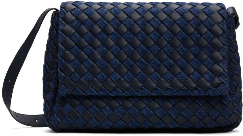 Сумка Bottega Veneta Bottega Veneta Large Cobble Messenger Bag Синій | 796811V4IL1