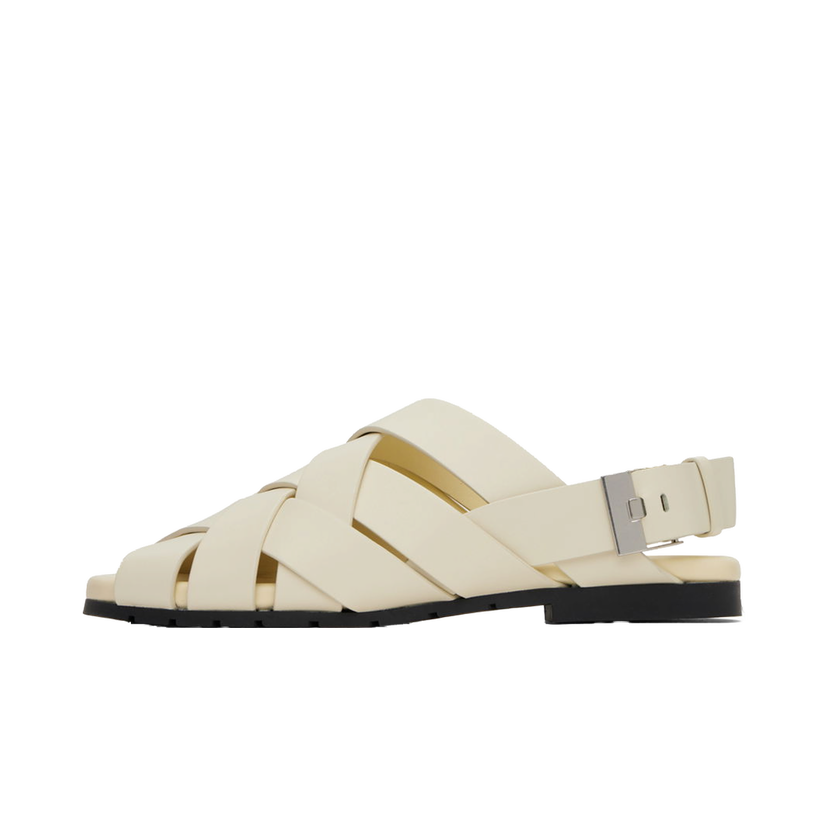 Кросівки та взуття Bottega Veneta Alfie Leather Sandals білий | 775301V2ED09031