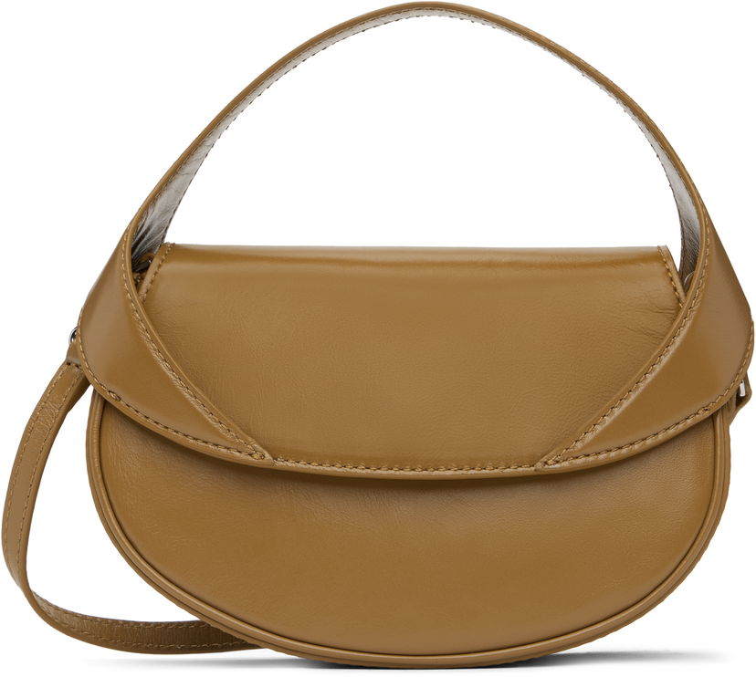 Сумочка BY FAR Hari Creased Leather Shoulder Bag Коричневий | MWBTH008LL002BR044PL