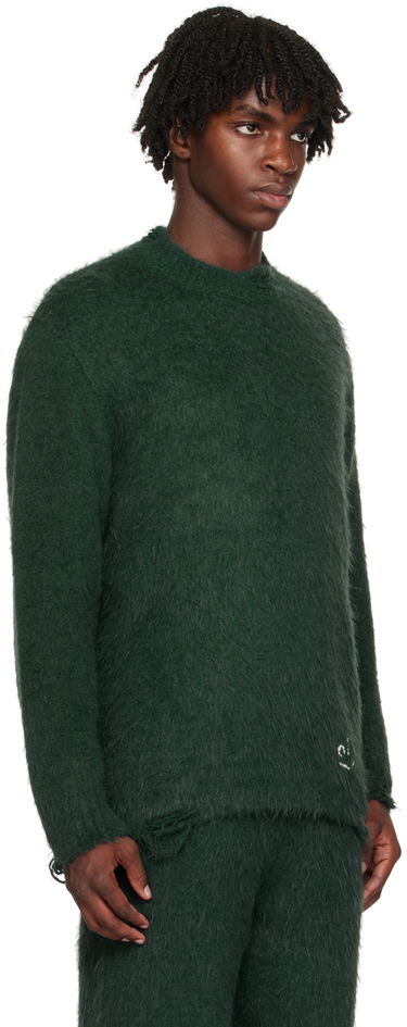 Cветр ADER ERROR Crewneck Distressed Sweater Зелений | BMADFWKT0304GN, 1