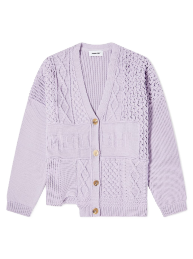Cветр Ambush Patchwork Knit Logo Cardigan Фіолетовий | BWHB008S22KNI0013600