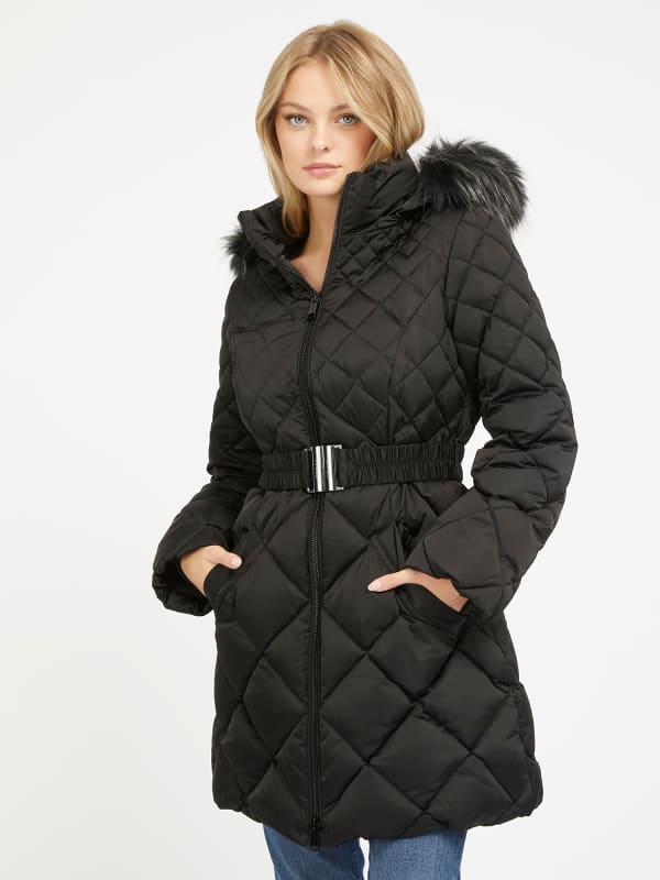 Пуховик GUESS Real Down Long чорний | W3BL36WEX52, 0
