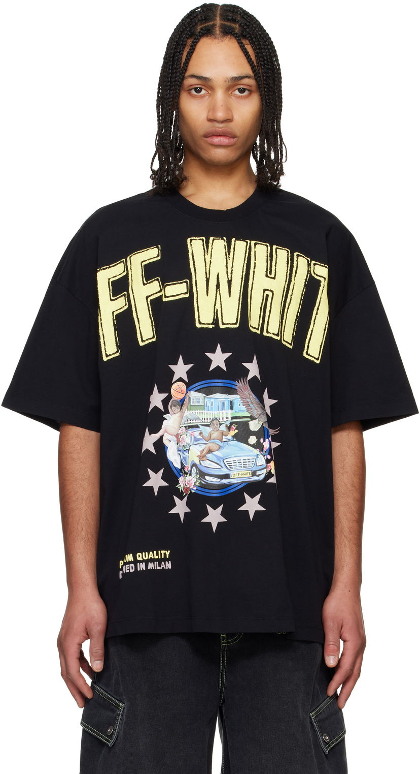 Футболка Off-White Off-White Fresco Star Graphic T-Shirt чорний | OMAA161S25JER0011019