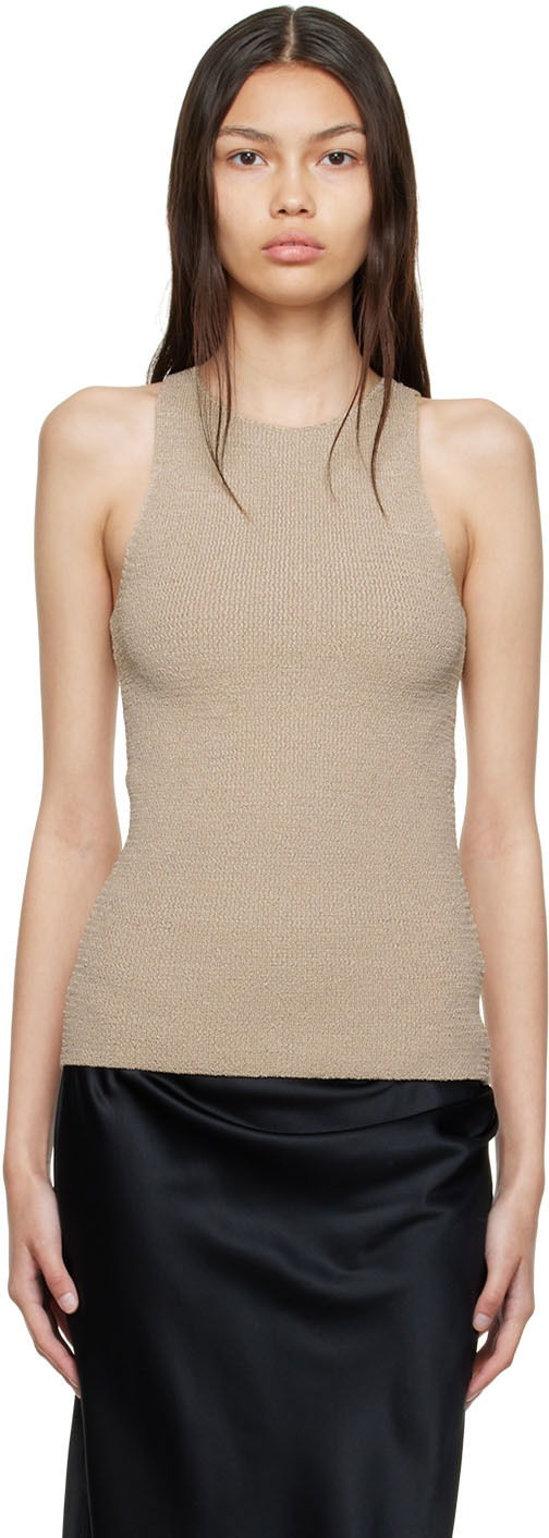 Безрукавка Helmut Lang Taupe Polyester Tank Top бежевий | M04HW706