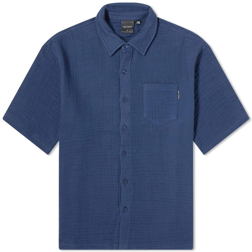 Сорочка поло DAILY PAPER Enzi Seersucker Shirt темно-синій | 2411134