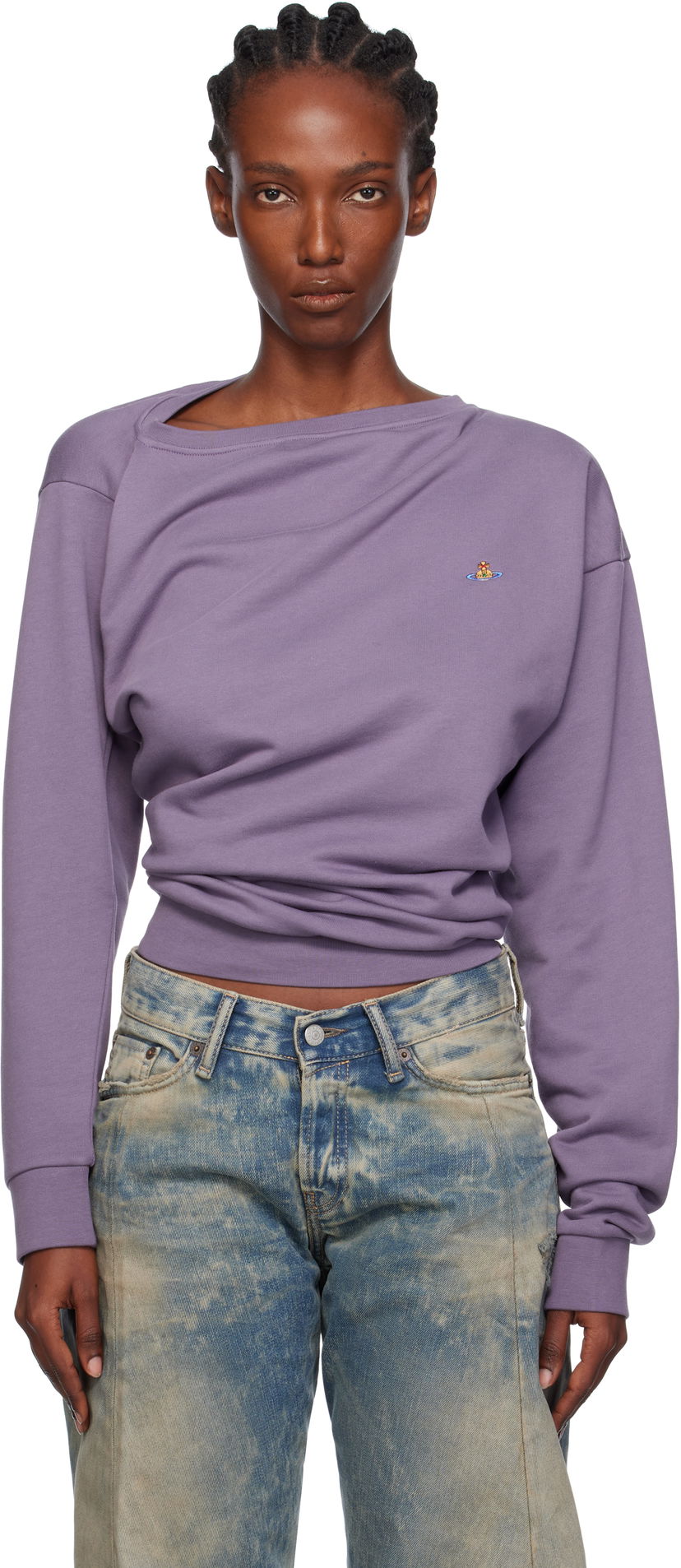 Світшоти Vivienne Westwood Vivienne Westwood Hebo Draped Sweatshirt Фіолетовий | 3I010015-J006O-