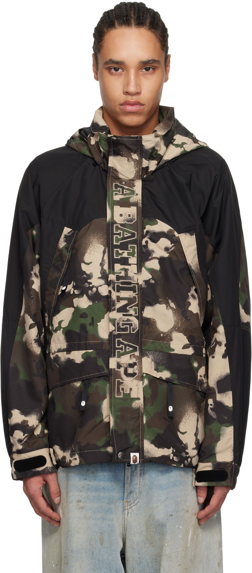 Вітровка BAPE A Bathing Ape Map Camo Snowboard Jacket Зелений | 001LJL301313M