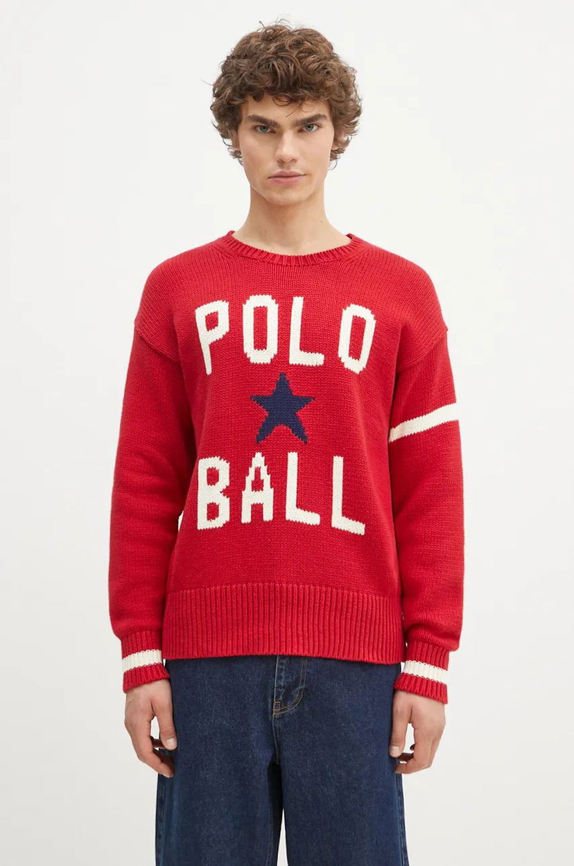 Cветр Polo by Ralph Lauren Crewneck Sweater Червоний | 710949298