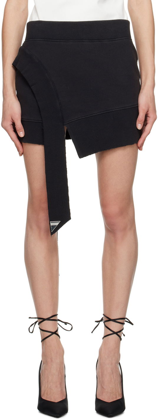 Спідниця The Attico The Attico Hannah Asymmetrical Miniskirt чорний | 231WCS120 JF01B
