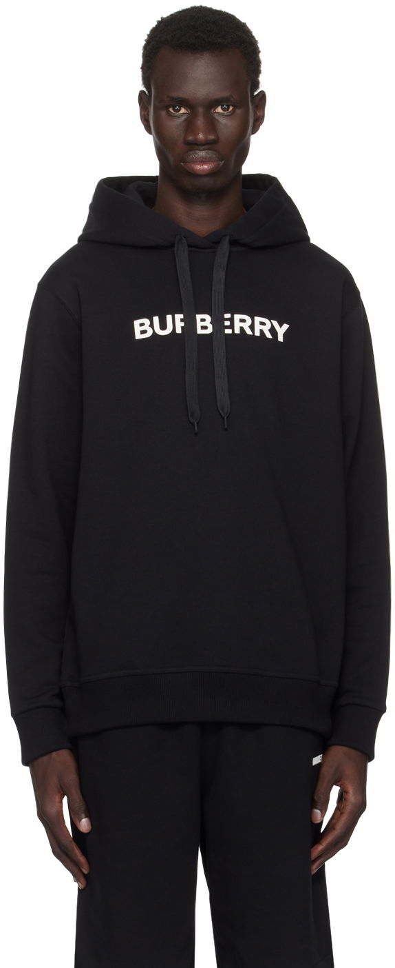 Світшоти Burberry Logo Cotton Hoodie чорний | 8096363