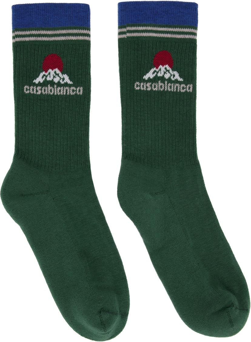 Шкарпетки Casablanca Casablanca Montagne Socks Зелений | APF25-ACC-010-06