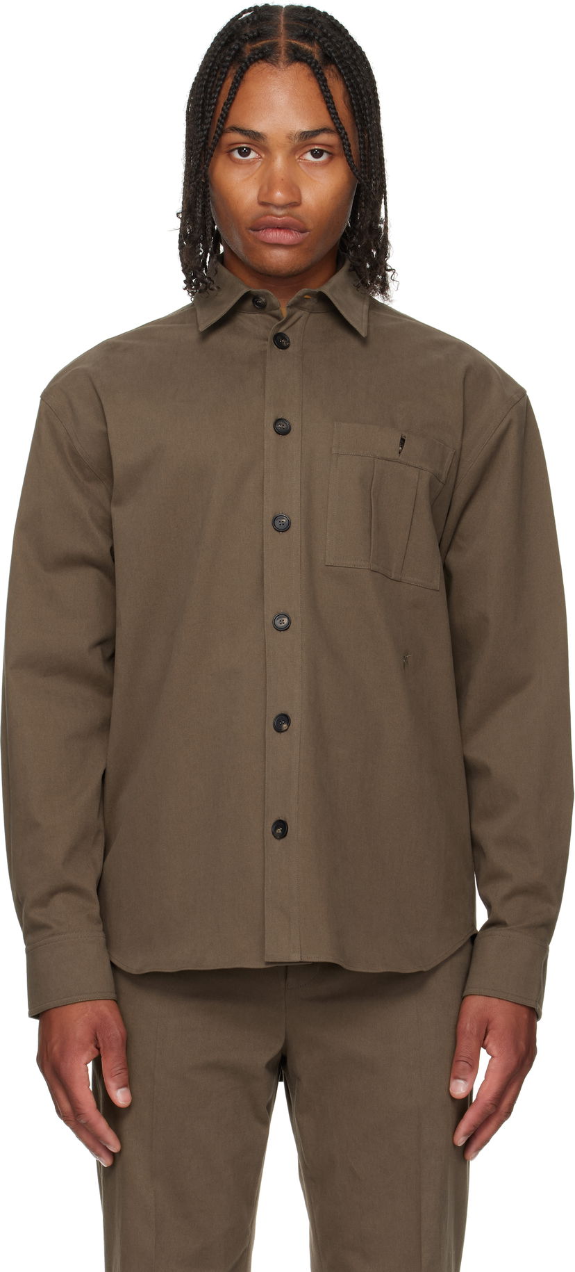 Сорочка FERRAGAMO Ferragamo Oversized Shirt Зелений | 785060