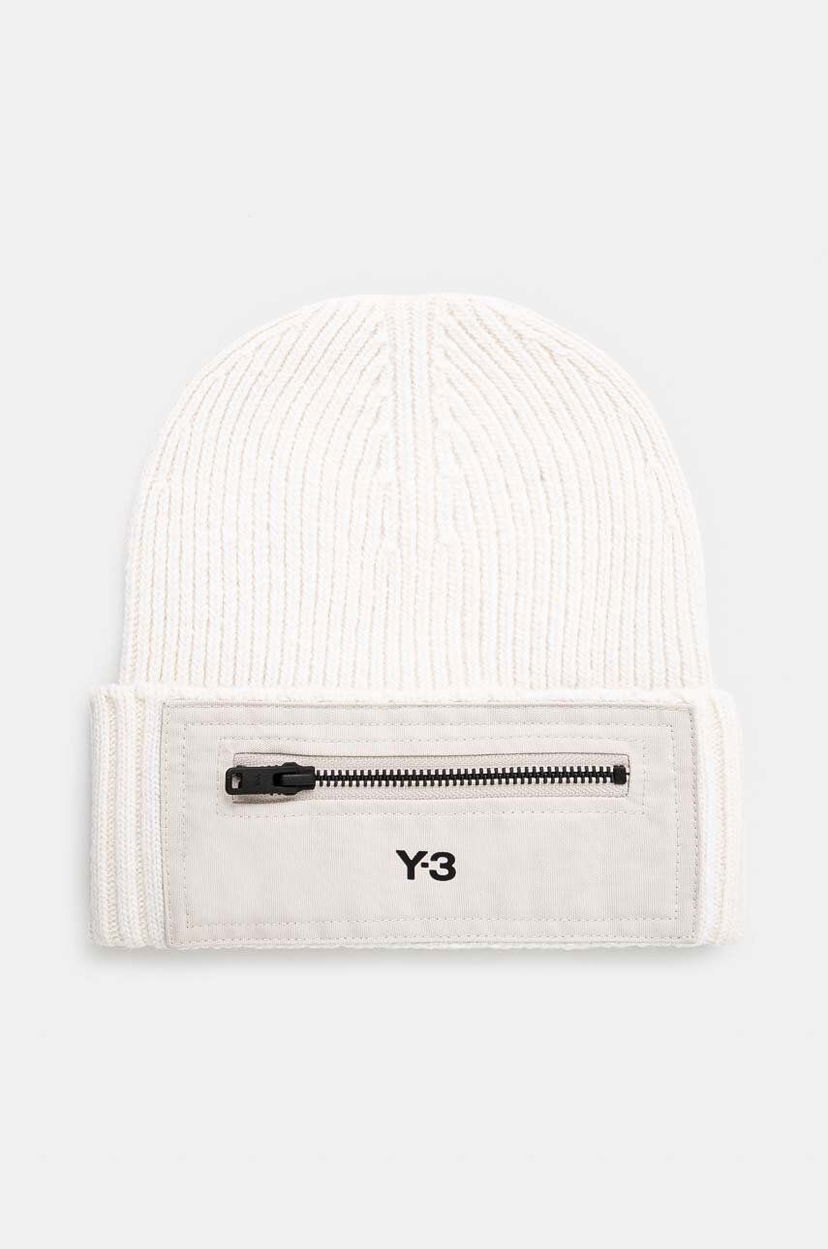 Шапка Y-3 Nylon Patch Beanie бежевий | JI9282