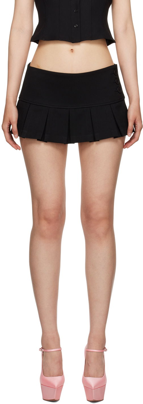 Спідниця GUIZIO Guizio Pleated Miniskirt чорний | H23304W030