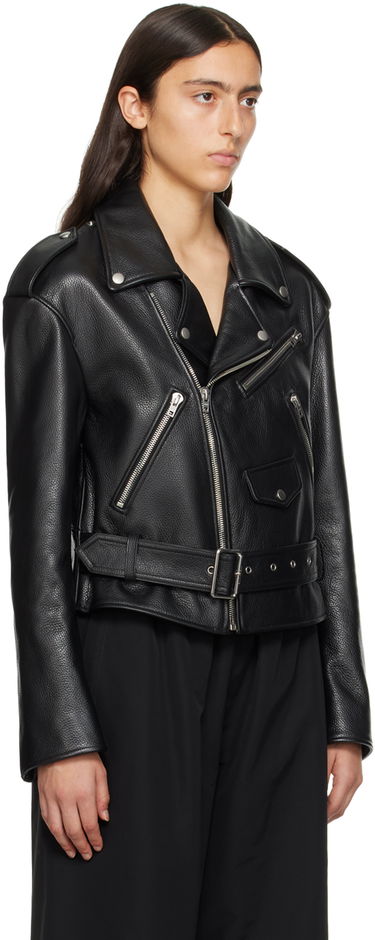 Куртка бомбер We11done We11done Women's Leather Biker Jacket чорний | WD-R53-23-130-W-BK, 1