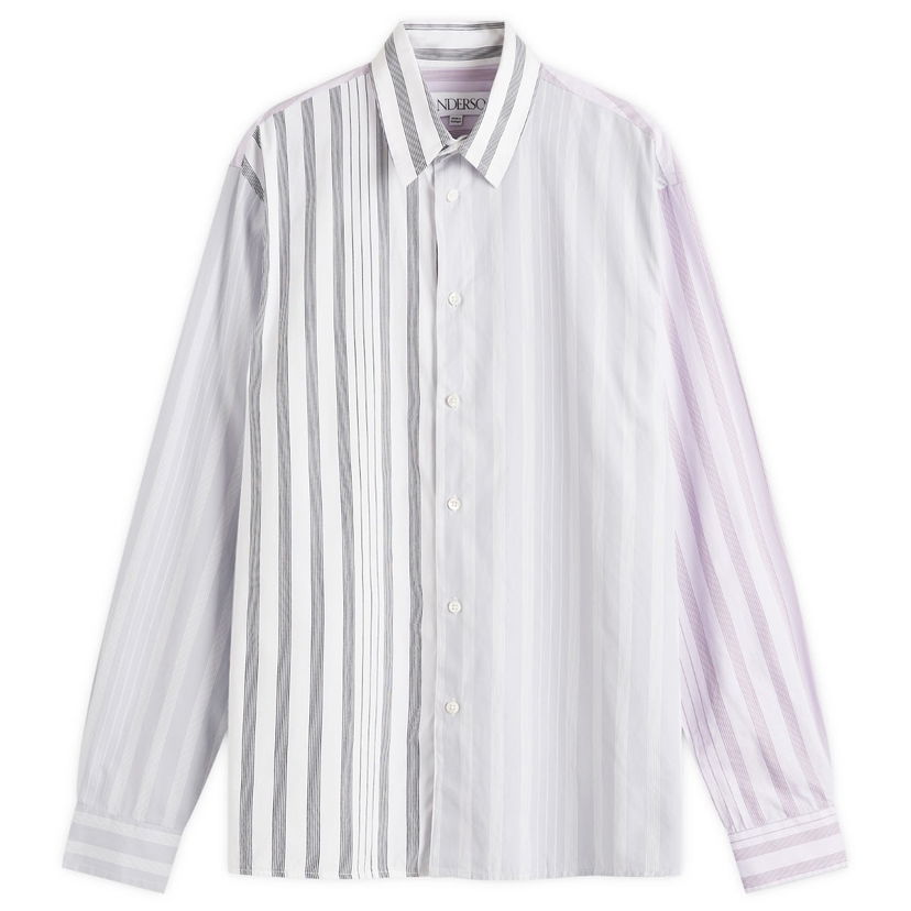 Сорочка JW Anderson Stripe Patchwork Shirt Сірий | SH0323-PG1575-000